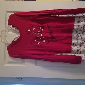 Minnie Mouse blouse w/underlay